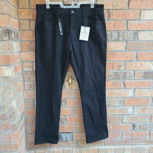 American Rag Mens 38W X 32L Jeans Slim Straight Fit Black NEW